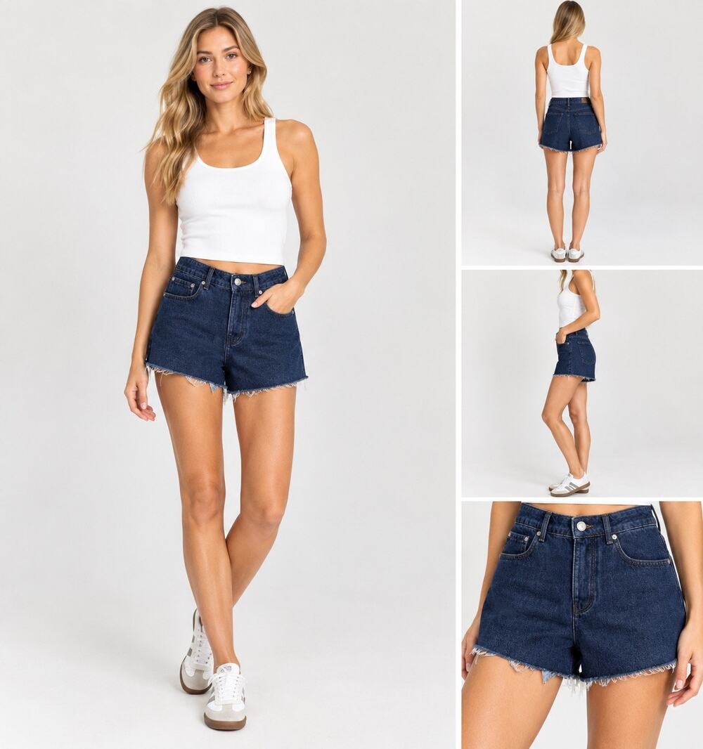 Gianni Bini Women’s Denim Madilyn Shorts Dark Wash Size 29